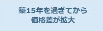 築15年を過ぎてから価格差が拡大