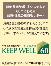 建物長期サポートシステムで60年にわたり品質・性能の維持をサポート